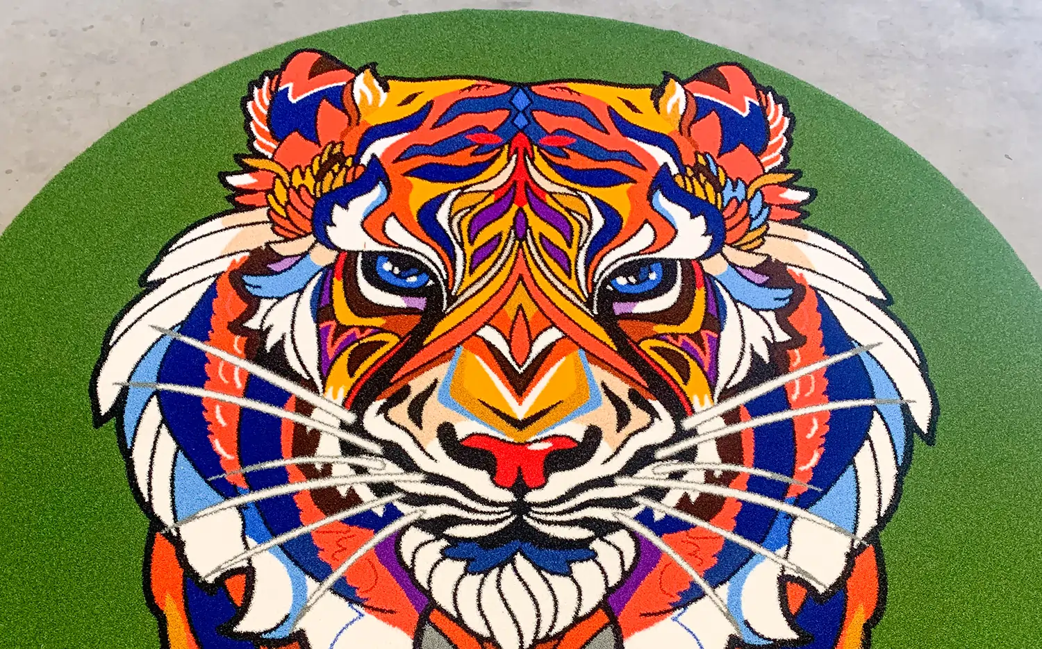 Tiger design on artificial grass from SYNLawn