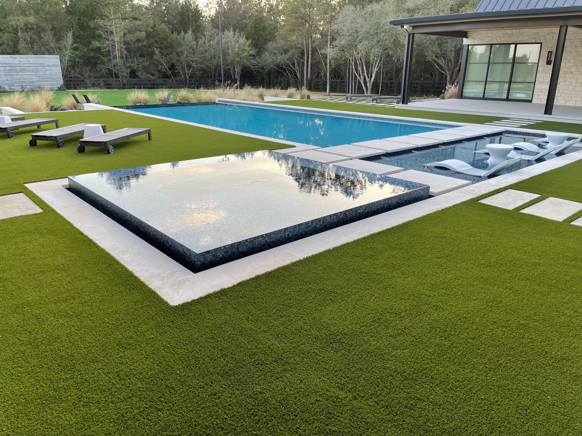 pool deck artificial grass installation SYNLawn