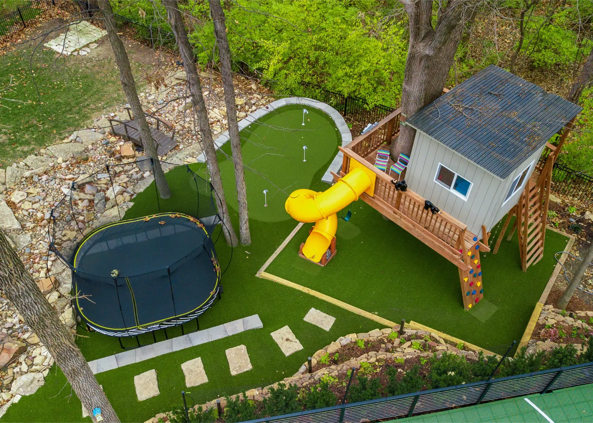 bay area playground turf backyard installation